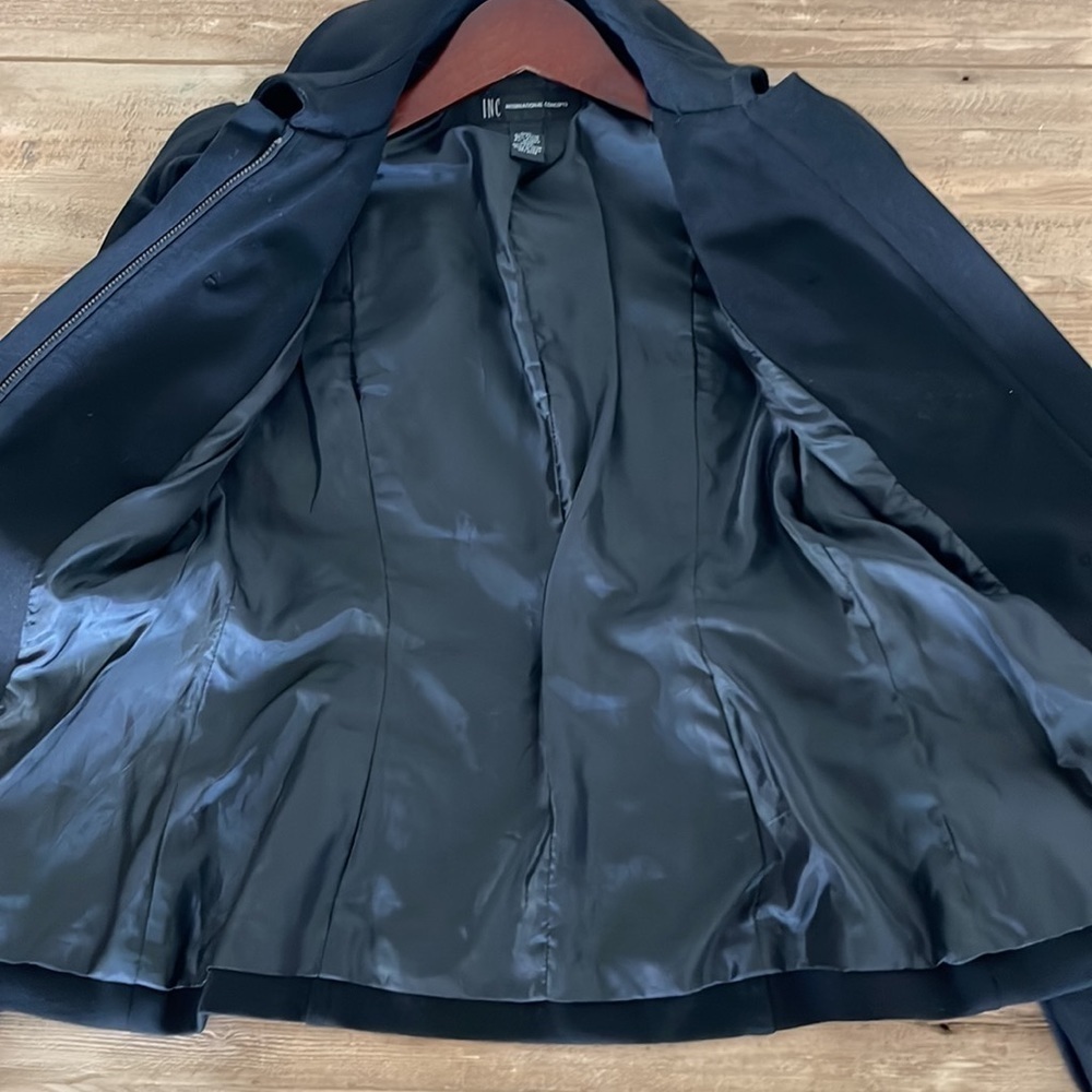 INC International Concepts Black Zip Blazer Size XS - Picture 5 of 7